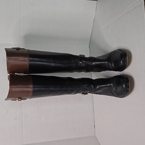 SOLD on Mercari!! Michael Kors Stockard Boots BLK/MOCHA 40FADMB9L Women Size 8.5 - Picture 2 of 12